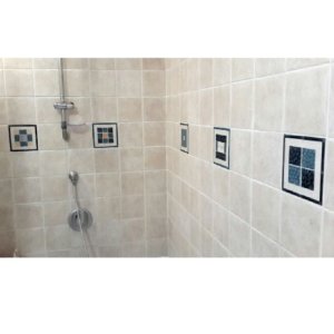 דגמי חריטה- צילום על קיר מקלחת